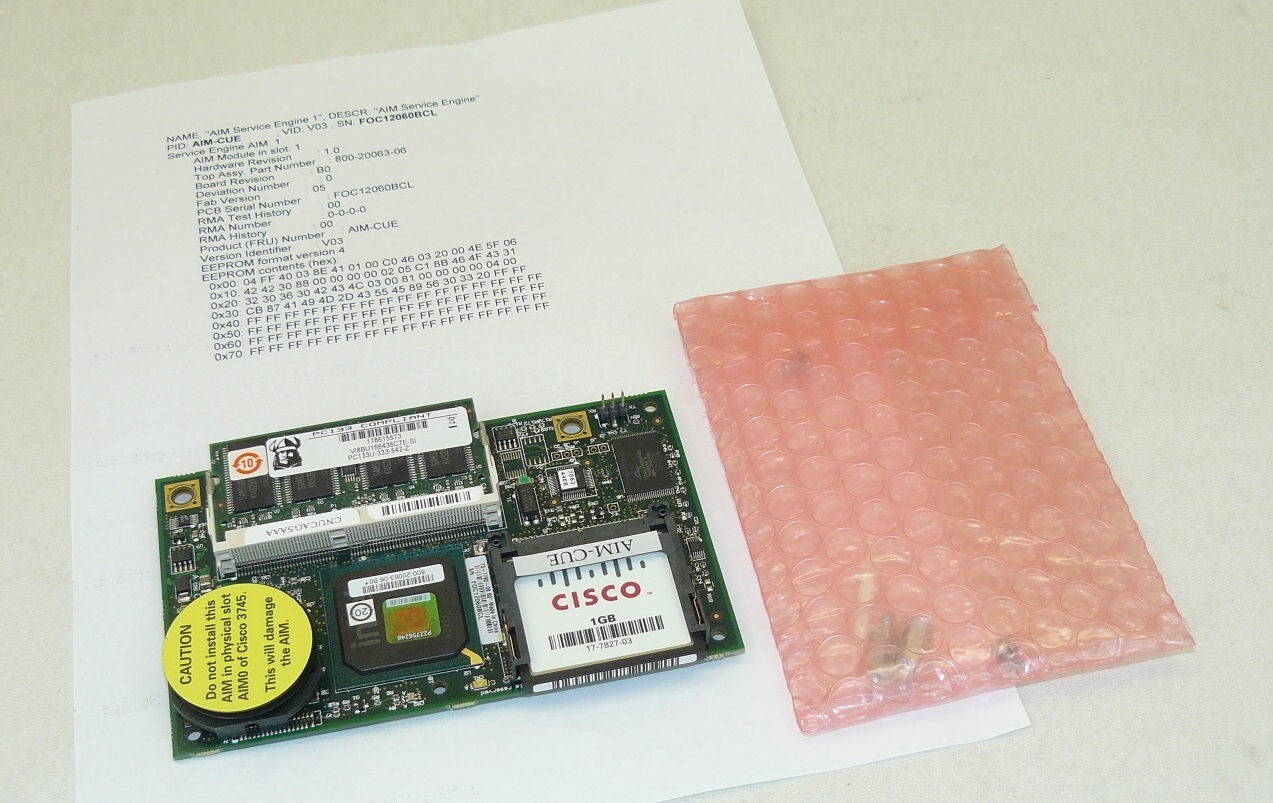CISCO AIM-CUE Unity Express Advanced Integration Module 50 MAIL-BOX CUE 7.0.3 
