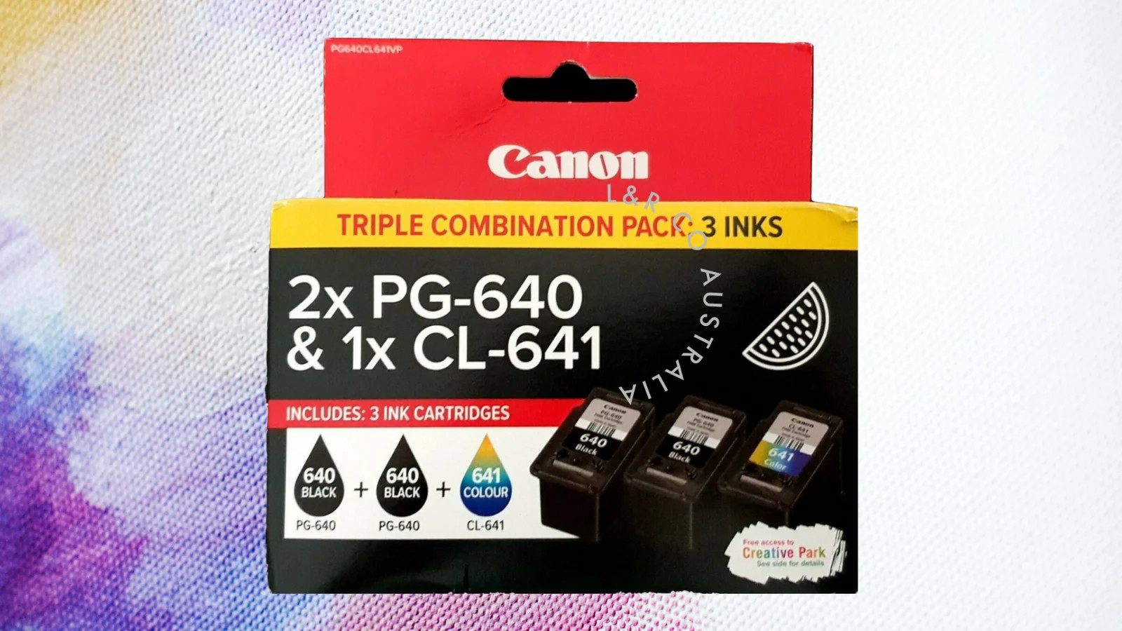 Genuine Canon 2x PG640 & 1x CL641 - Triple Combination Pack -  