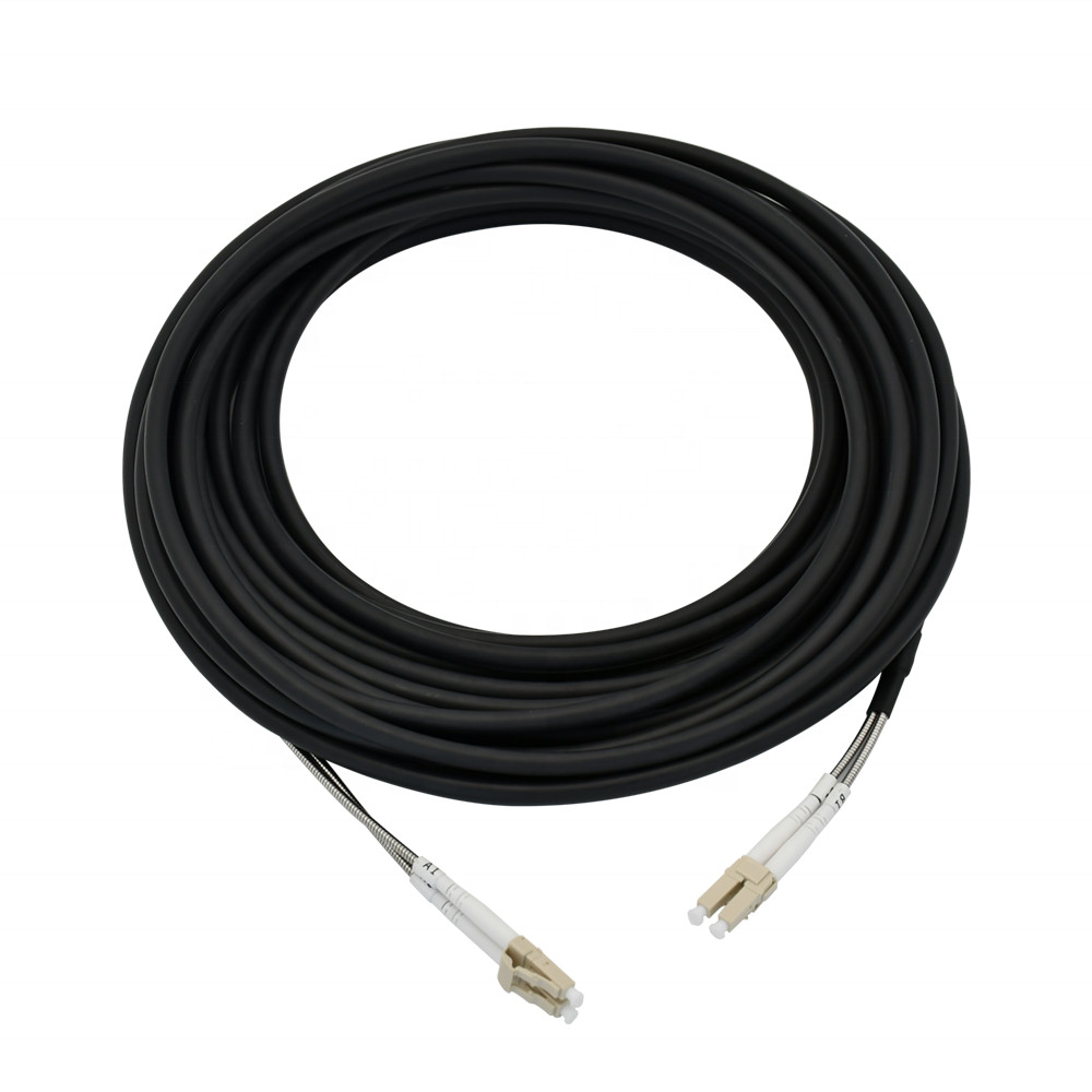 40m Outdoor Field CableWaterproof Fiber Patch Cord Armored LC-LC UPC Fiber Cable