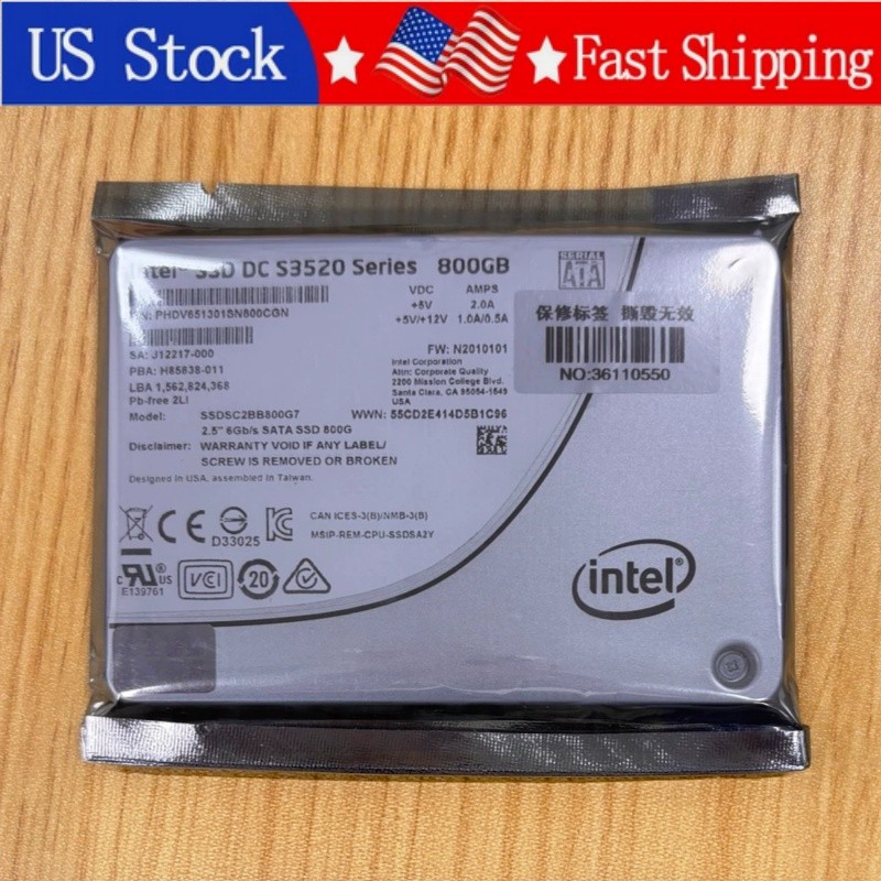 1PCS New Intel DC S3520 SSDSC2BB800G7 800GB 2.5" SATA 6Gb/s Enterprise SSD