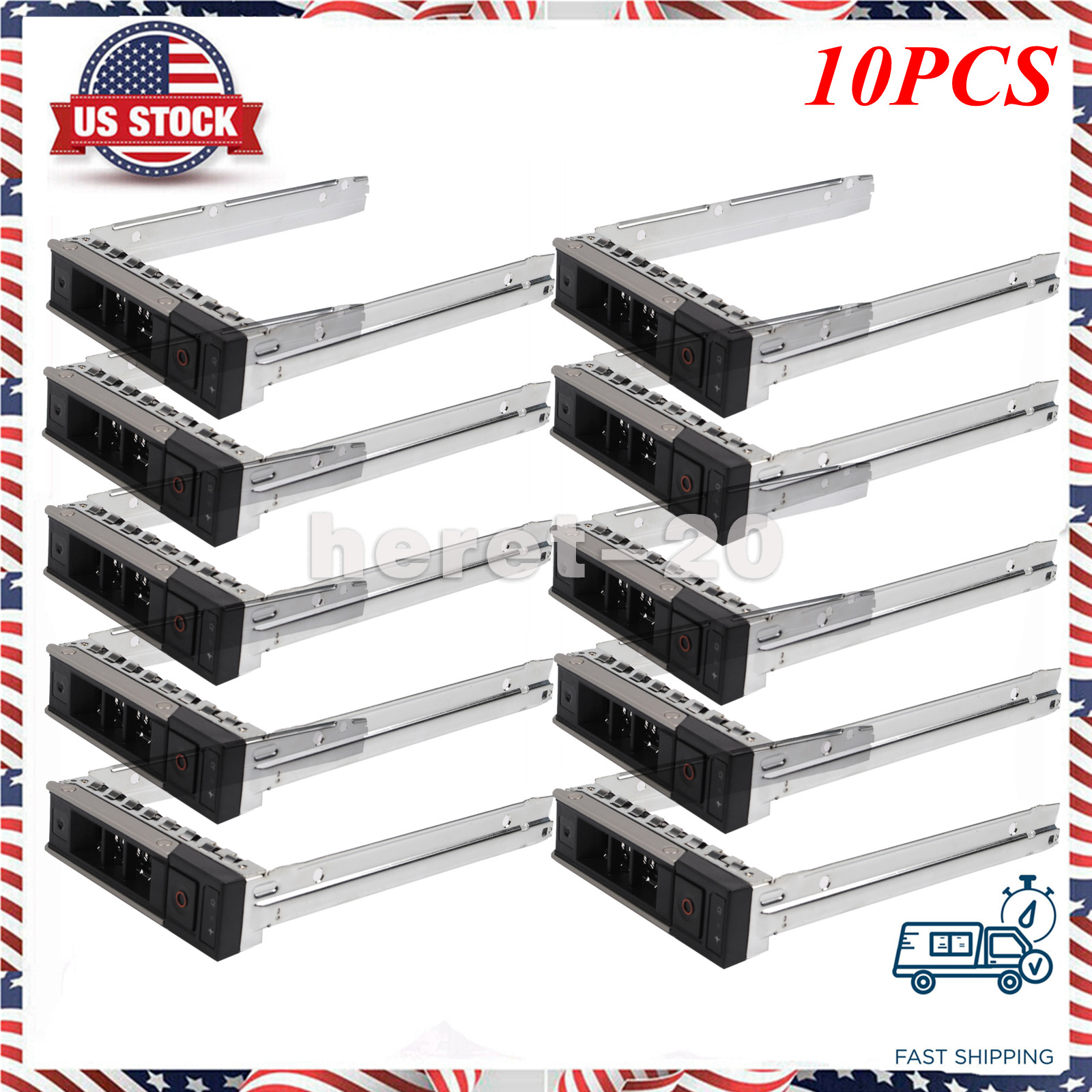 10PCS X7K8W 3.5" 14th Gen SAS/SATA HDD Tray Caddy R440 R540 R640 R740 C6420