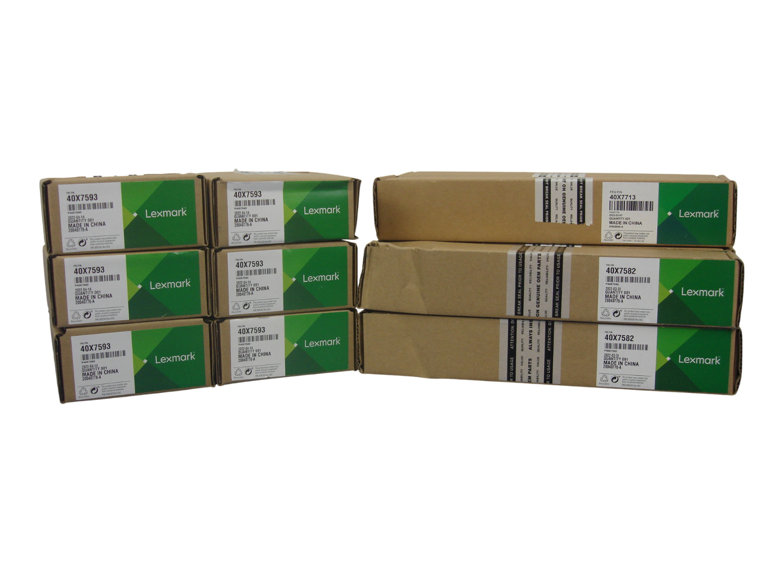 Lot of 14 Lexmark 2 Transfer Roller, 6 Pickup Roller, 6 Separator Roller