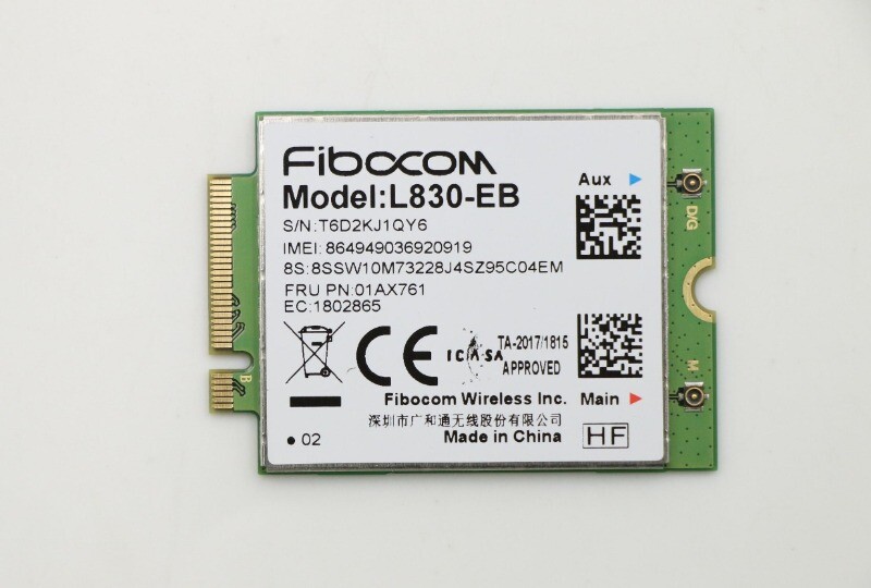 Fibocom L830-EB WWAN Card for Lenovo X280 T480 T490 T490s T590 P53s X390 01AX761