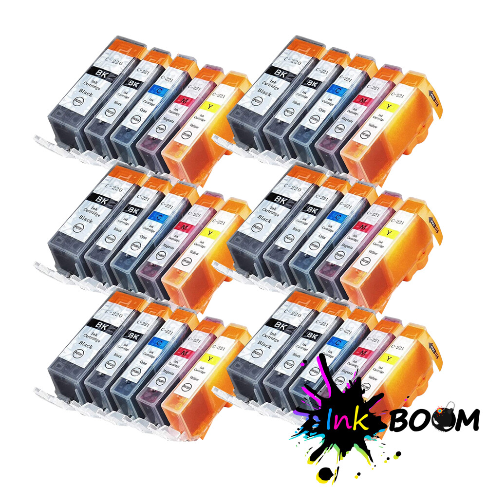 30 Ink Cartridge for PGI-220 CLI-221 PIXMA IP3600 MP550 MP620B MP640 MX860