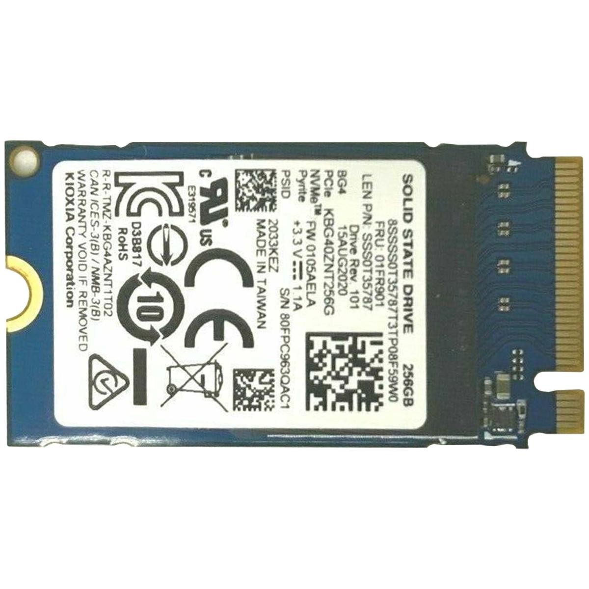 Kioxia Bg4 SSD 256gb Kbg40znt256g M.2 Pcie 3.0 X4 Nvme M.2 2242 Disc Solid PC _