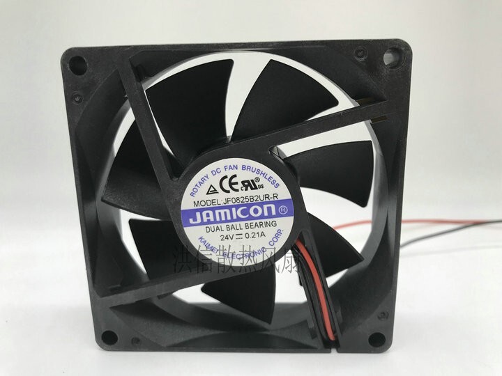 JAMICON JF0825B2UR-R DC24V 0.21A 8025 80mm inverter cooling fan