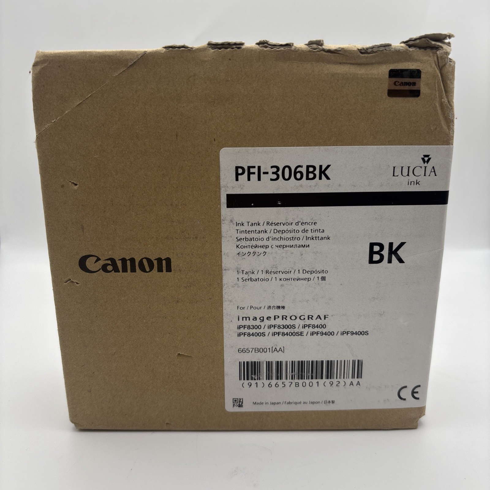 Canon PFI-306BK Black Ink Tank EXP 2022