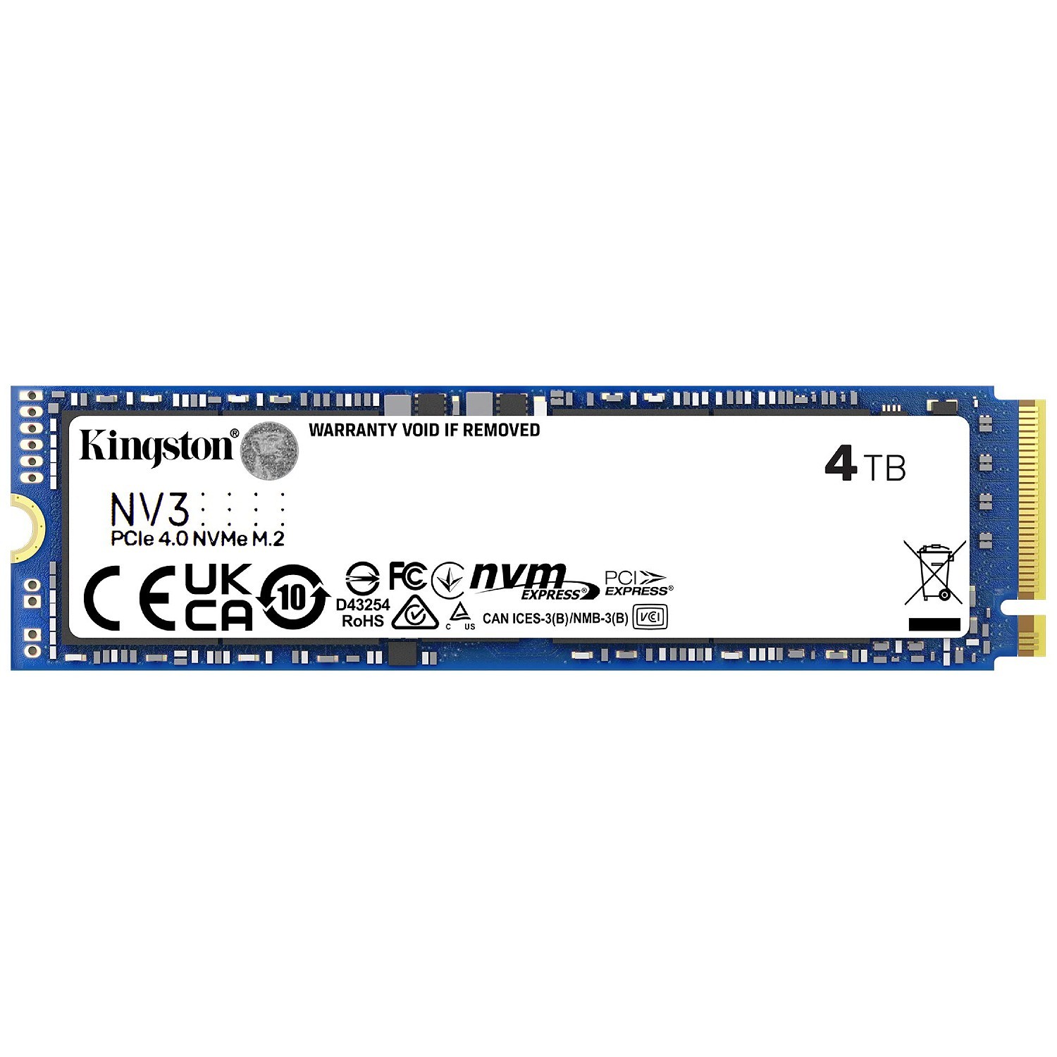 Kingston 4.0TB SSD NV3 M.2 2280 PCIe 4.0 NVMe SNV3S-4000G