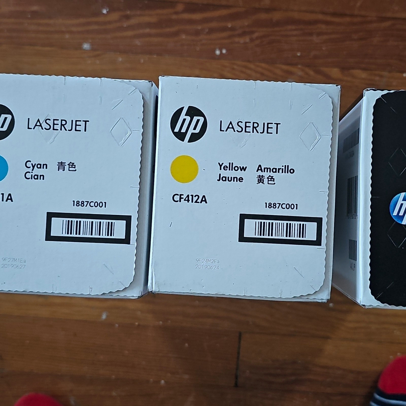 Three Pack HP Genuine CF410A(Black), CF411A(Cyan), CF412A(Yellow). Brand NEW