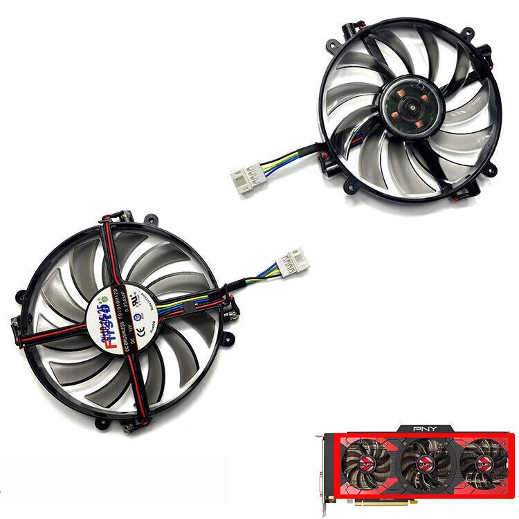 1 Set Cooling Fan FD7010H12D Replacement Fan For GTX1080 1070 8GB XLR8 GAMING