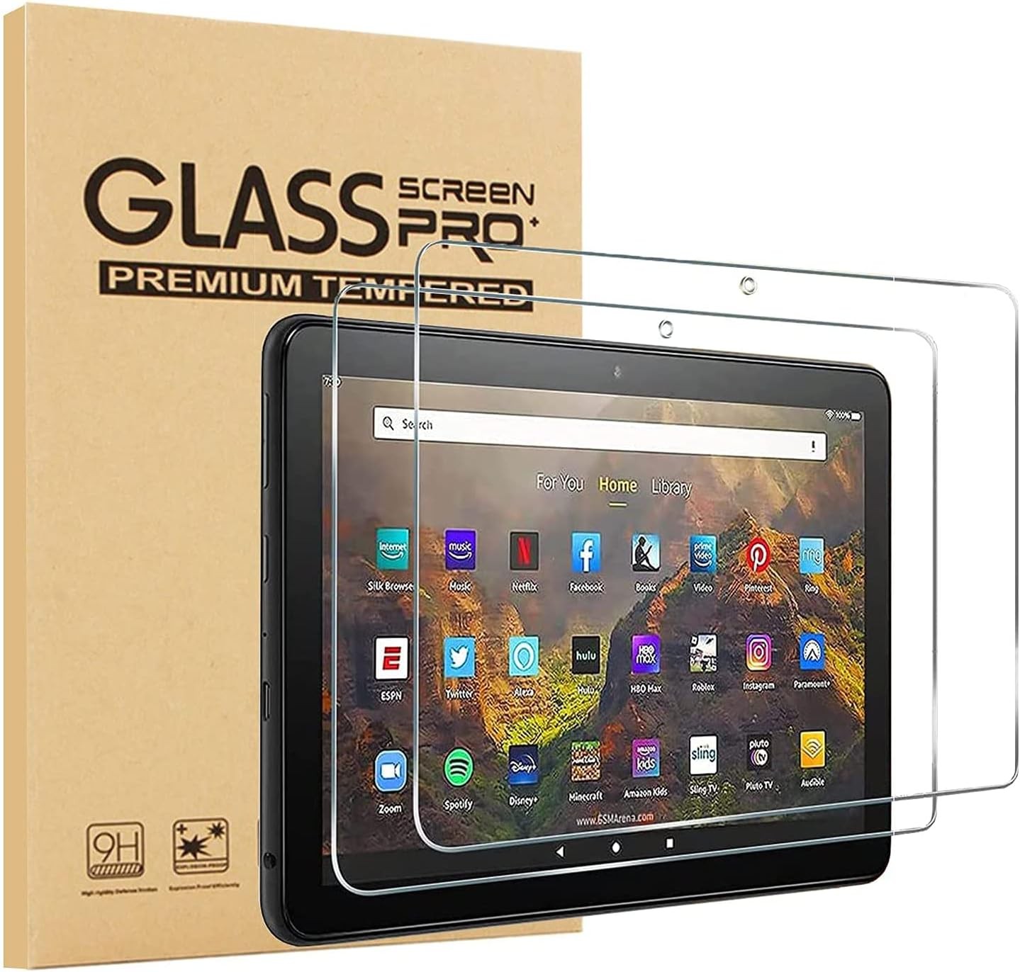 2-Pack Tempered Glass for All-New Fire HD 10 2021/2023 10.1 Inch