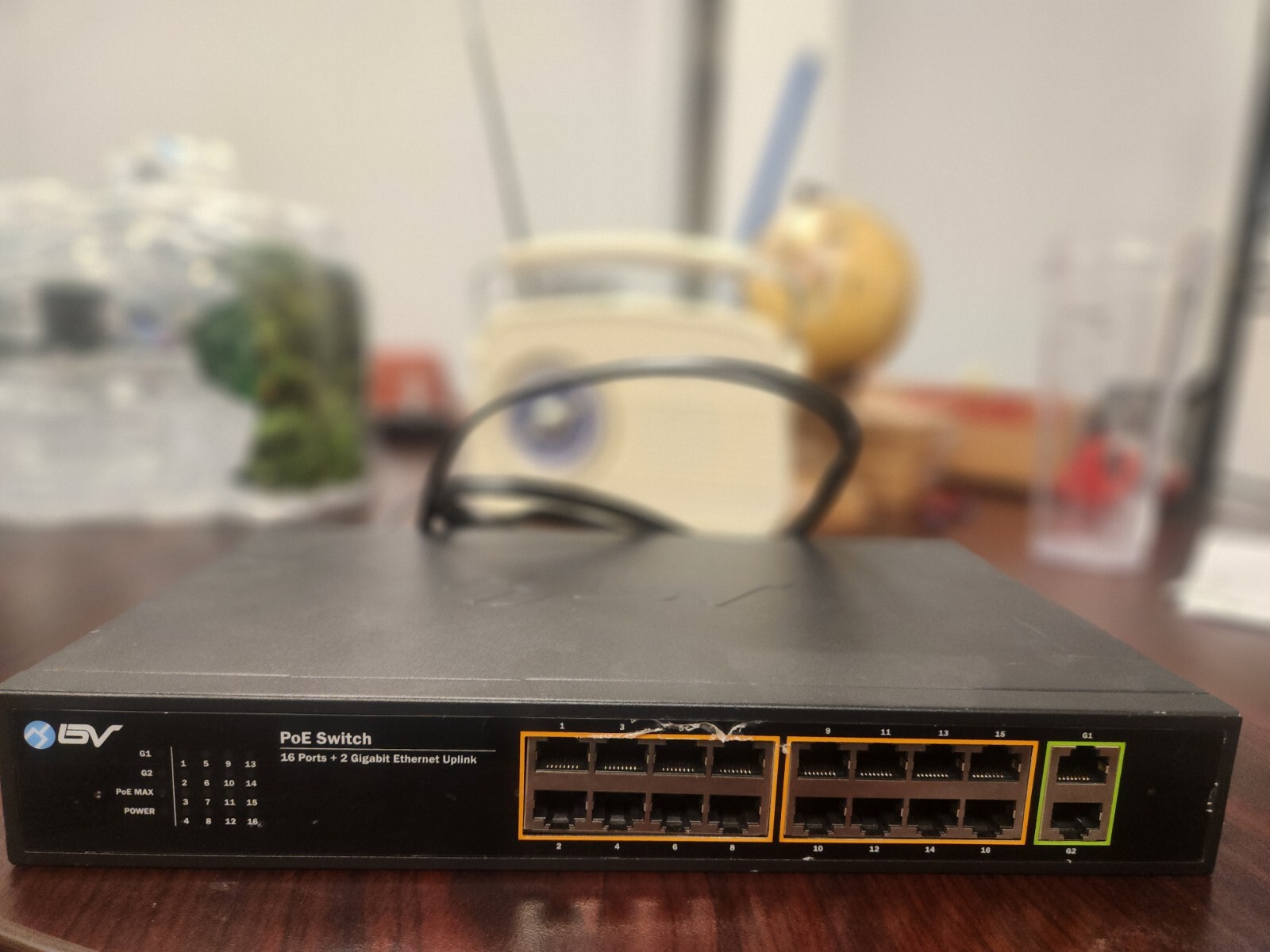 BV POE-SW1602-E  16-Port PoE Switch 100Mbps + 2 Gigabit Uplink Fast Shipping