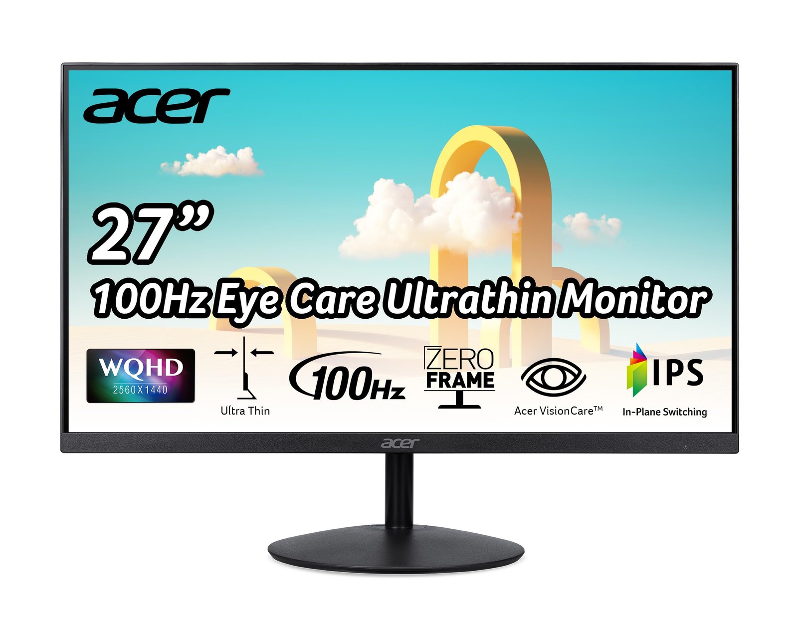 SB272U Ebiip 27 WQHD 2560x1440 IPS Zero-Frame Gaming Office Monitor | AMD FreeSy