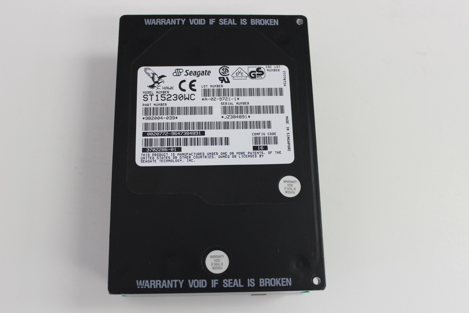 SUN 370-2286-01 4.3GB 3.5 SCSI HARD DRIVE 3702286-01 SEAGATE ST15230WC