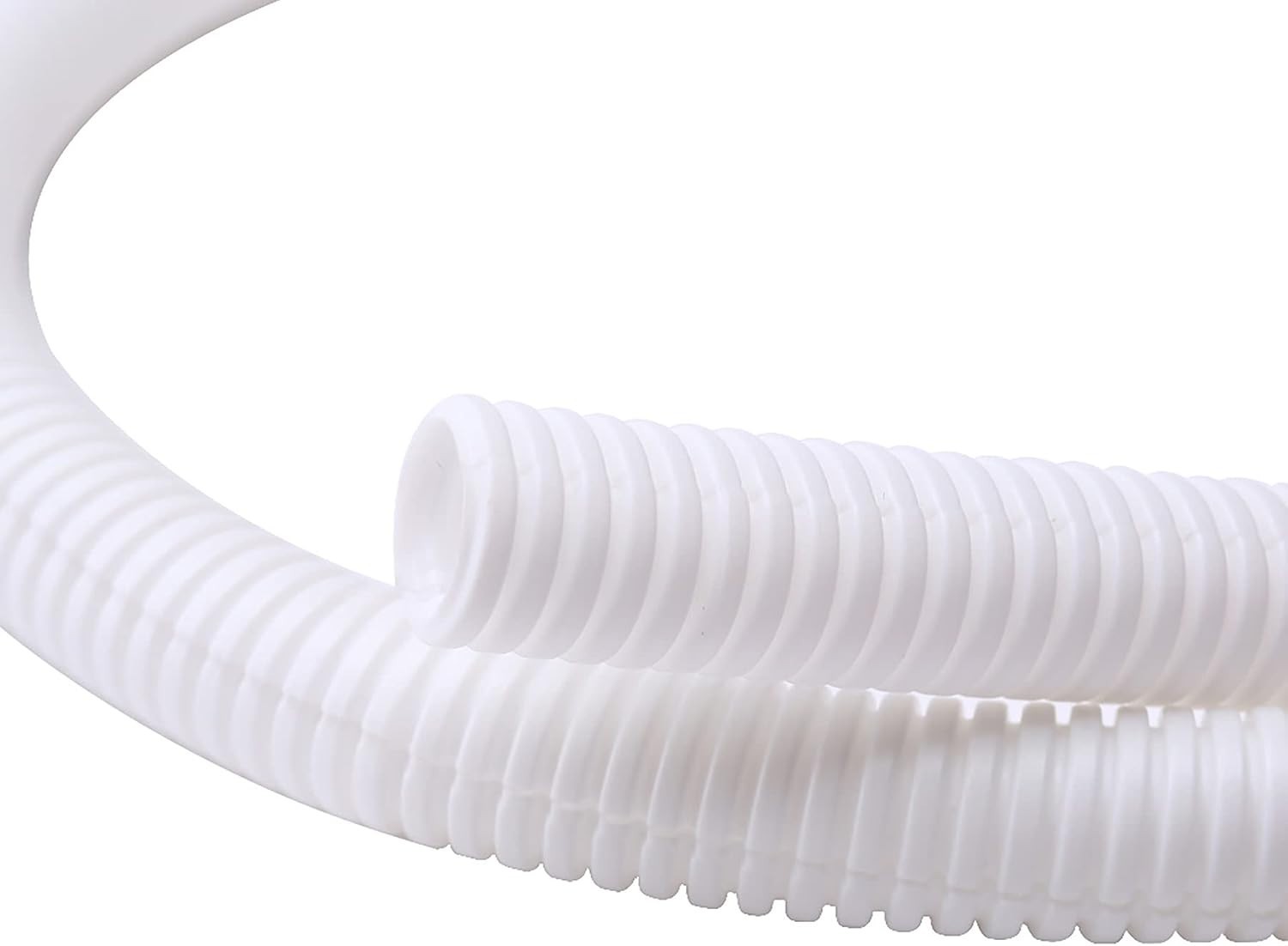 10ft 1/2" Split Wire Loom Tubing White Flexible Cable Wire Protector Cover