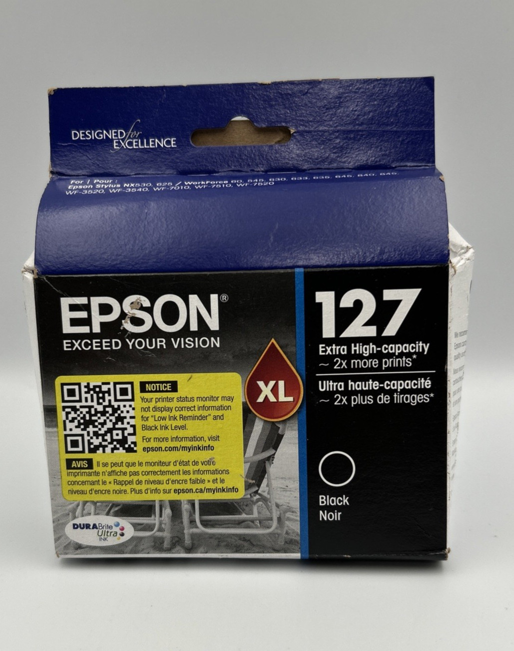 NIP - Genuine OEM Epson T127120 XL Ink Cartridge - Black | exp: 06.2028