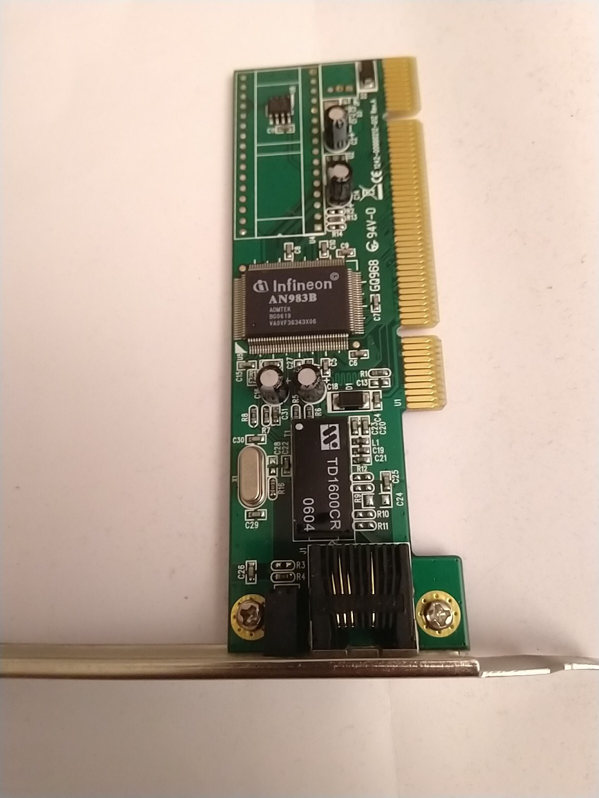 Network Card Realtek GQ968 52-0000326-01 10/100Mbps PCI 1 x RJ45 Ethernet Port