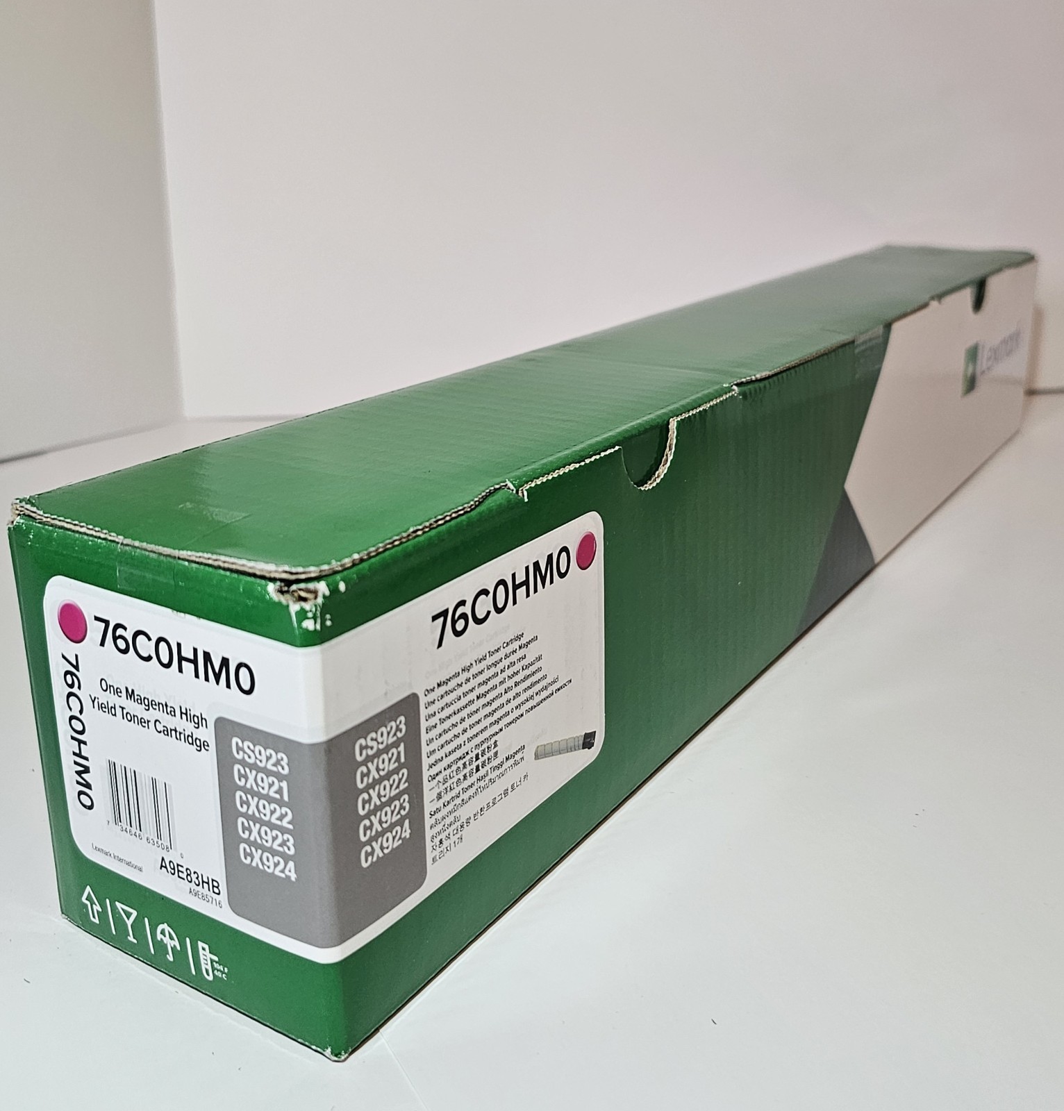 GENUINE LEXMARK 76C0HM0 - Magenta High Yield Toner - Cartridge OPEN Factory Tape