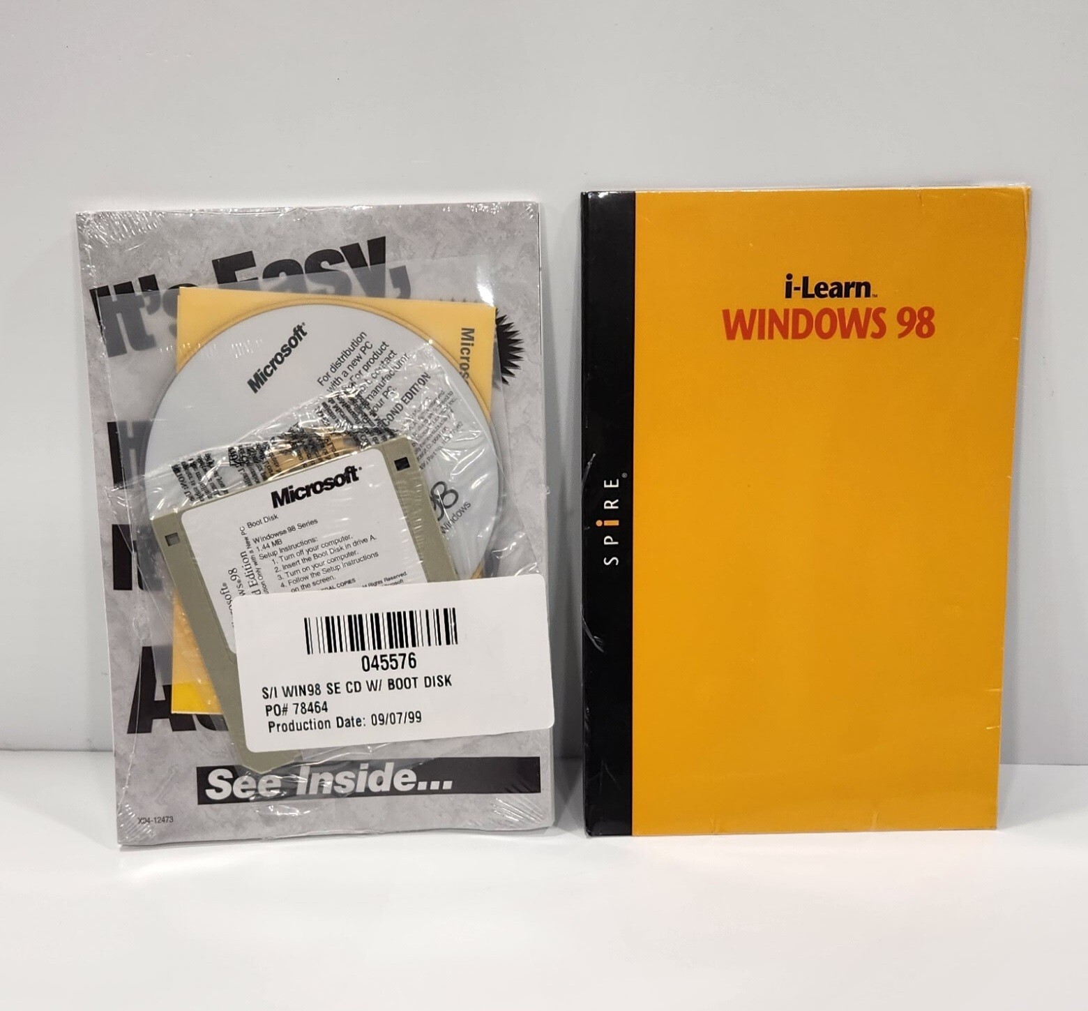 Microsoft Windows 98 Second Edition w/Product Key & Spire I-learn Windows 98 NOS