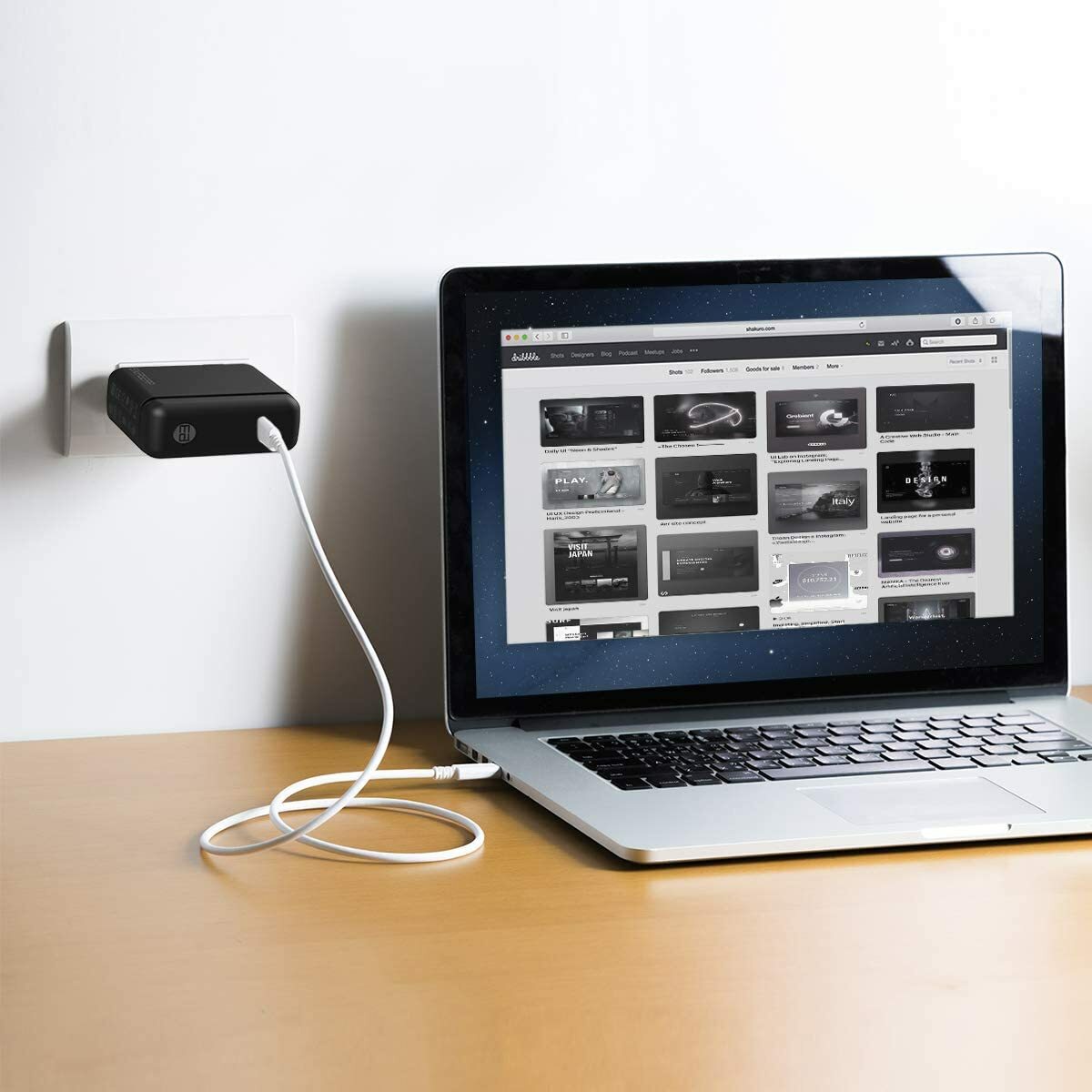 65W USB-C PD Wall Charger PLUS USB-C to C Cable, UL-Listed and USB-IF Certified