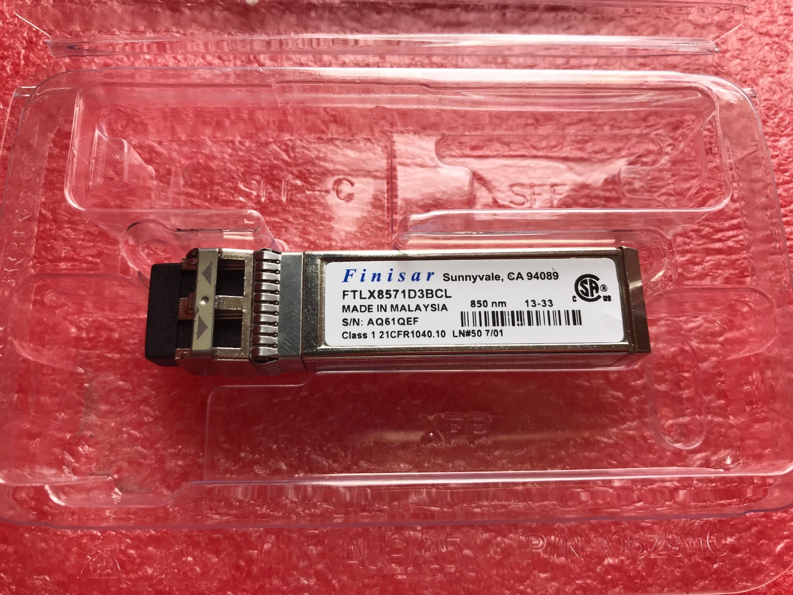 MELLANOX TECHNOLOGIES MFM1T02A-SR 10gb 10GBASE-SR SFP+ Transceiver 90 days 200p