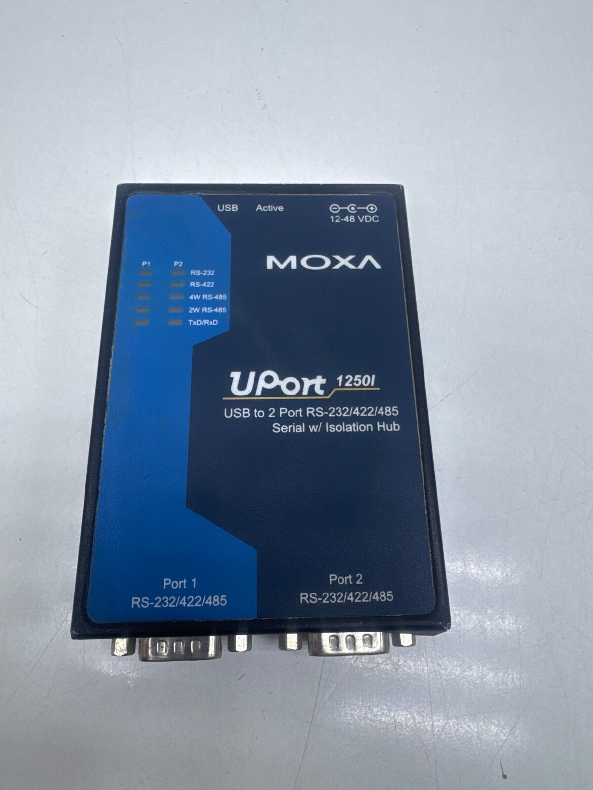MOXA UPort 1250I 2 Ports USB-to 2Port RS-232/422/485,Serial, w/ Isolation Hub