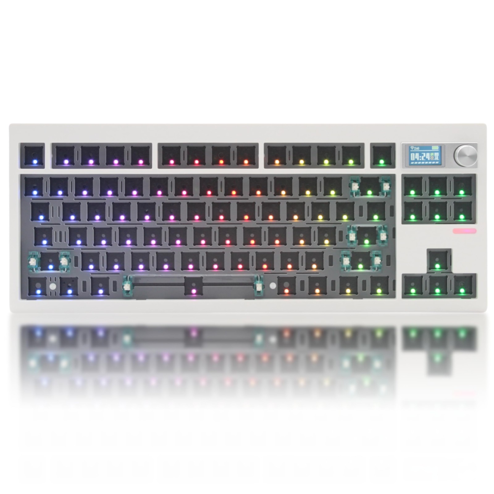 GMK87 TKL Mechanical Keyboard Kit Tri-Mode for 3/5pin Switches,85 Keys+Rotary...