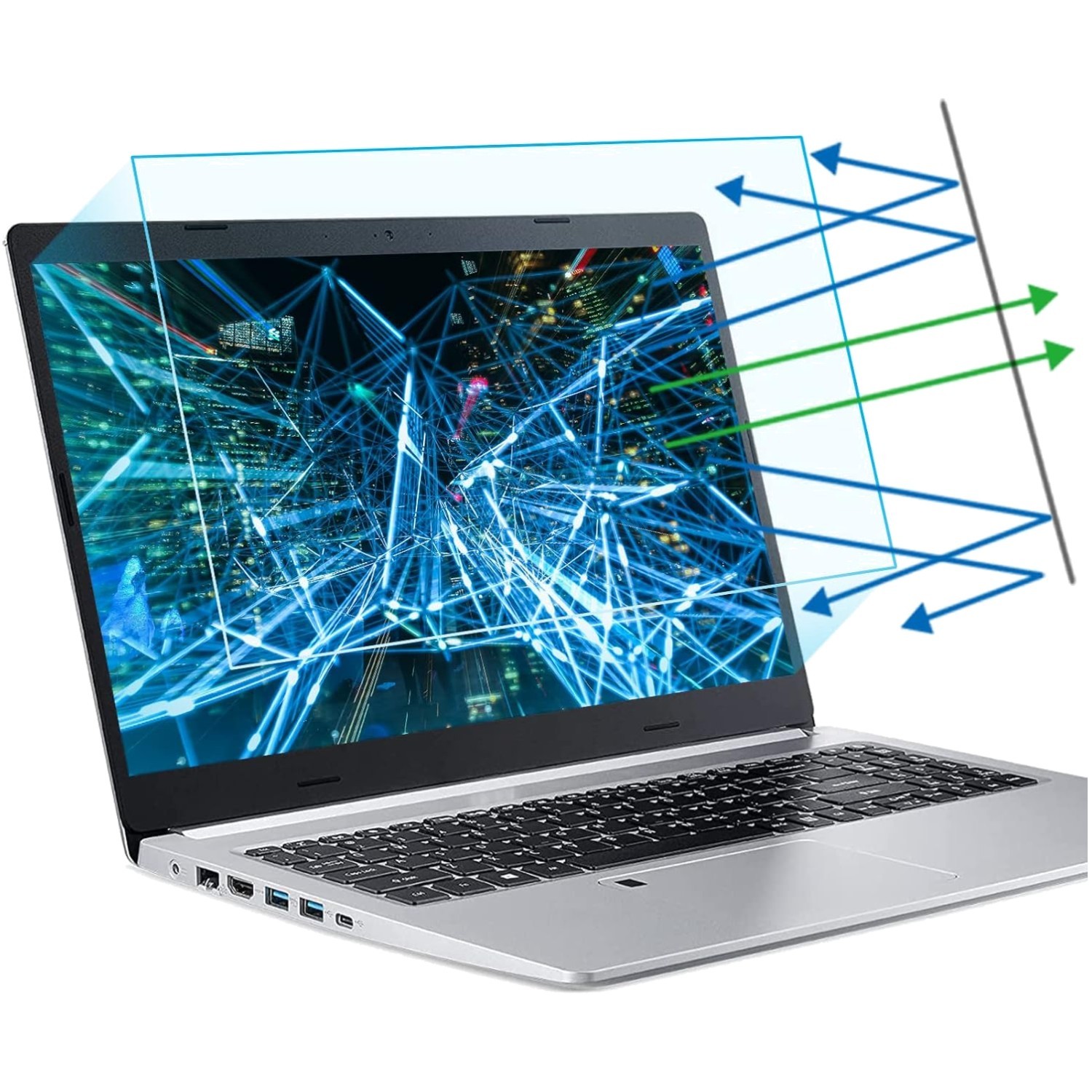 15.6” Anti Glare & Scratch Resistant Screen Protector - Perfect for Touchscreens