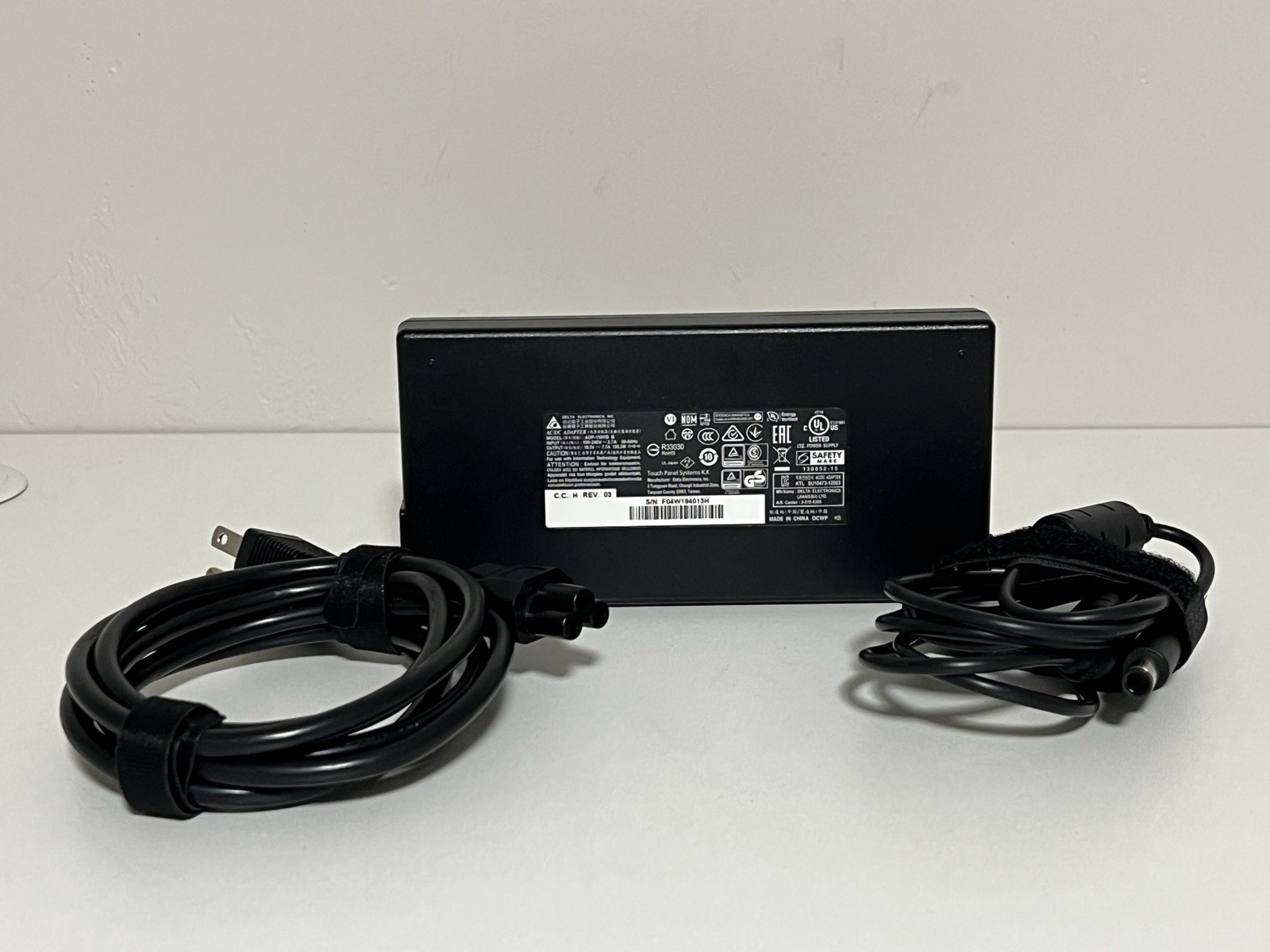Original Delta MSI Laptop Charger AC Adapter ADP-150VB B 150W + Power Cord
