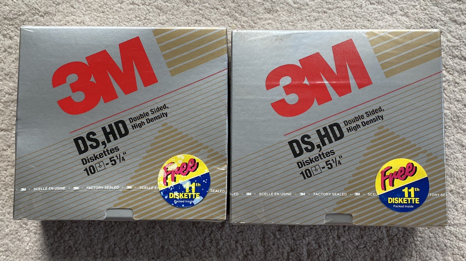3M DS HD 5 1/4” Diskettes 2 10 Packs Sealed NOS