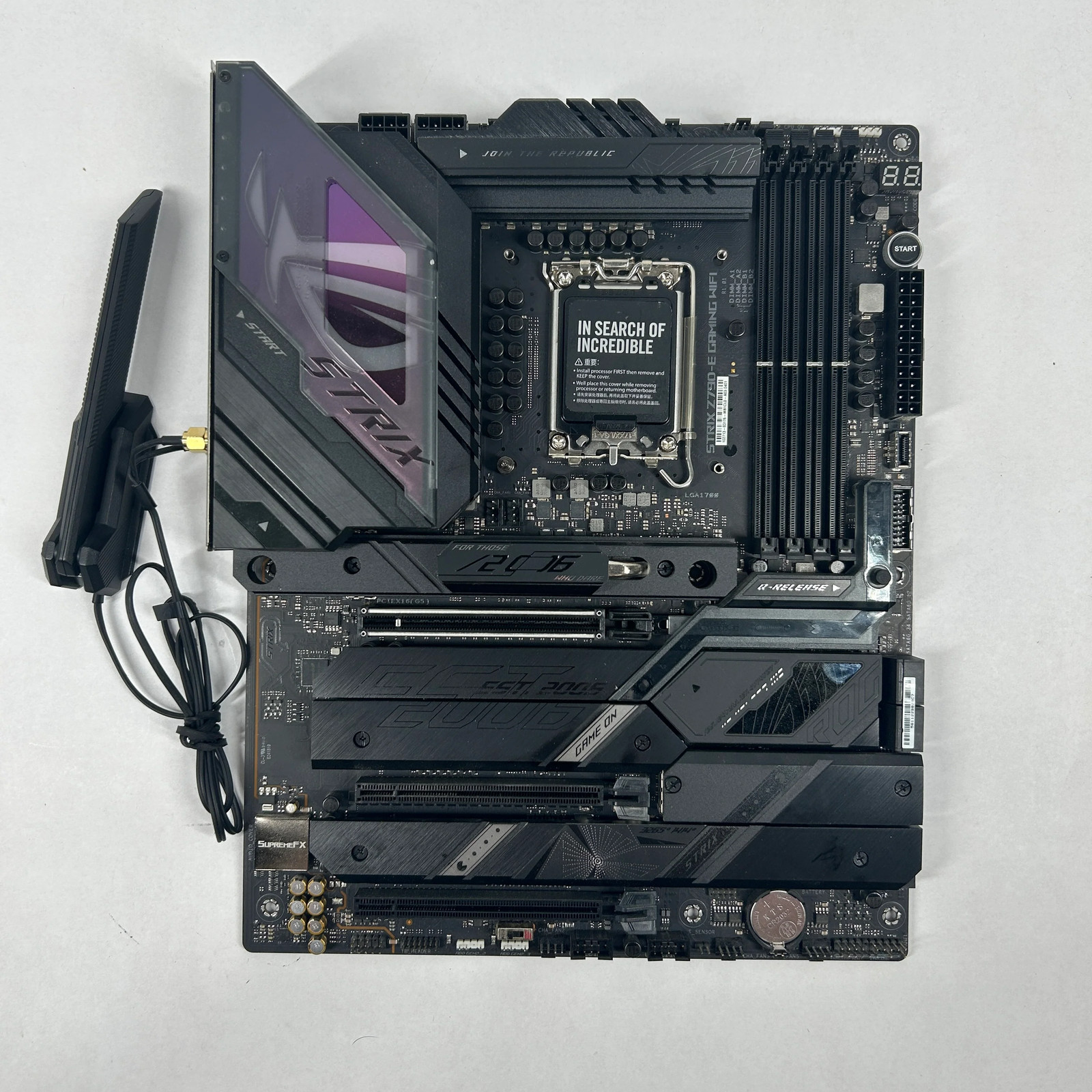 Broken Asus ROG Strix Z790-E Gaming Wifi LGA 1700 ATX Motherboard Bent Pins