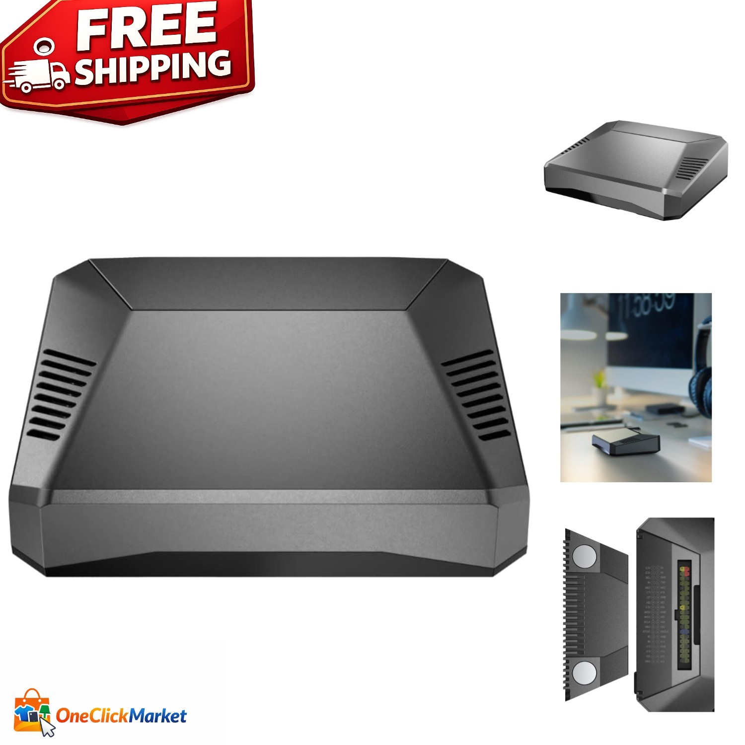 Argon ONE V2 Aluminum RPi 4 Case with Smart Cooling & Safe Power Button