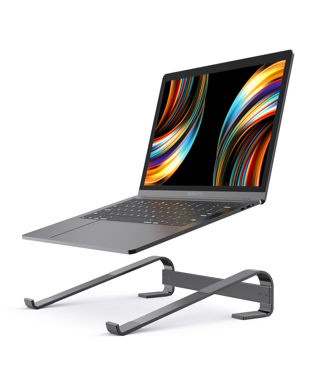 Aluminum Alloy Laptop Stand - Ergonomic, Ventilated, Portable, and Versatile