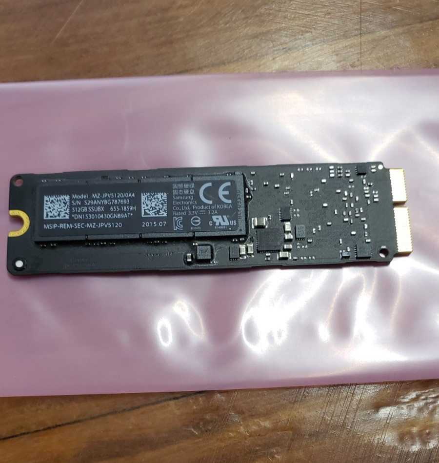 Samsung MZ-JPV5120/0A4 Apple 655-1859H 512GB PCIe Gen3 x4 M.2 SSUBX Macbook SSD