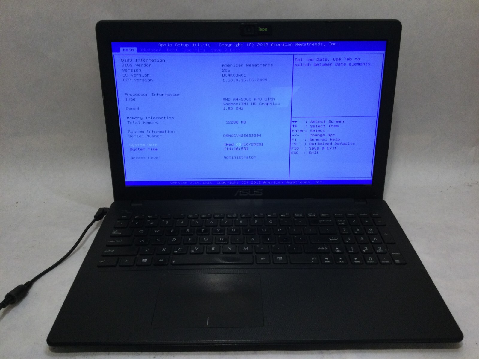 ASUS X552E 15.6” / AMD A4-5000 @ 1.50GHz / (MISSING PARTS) -MR