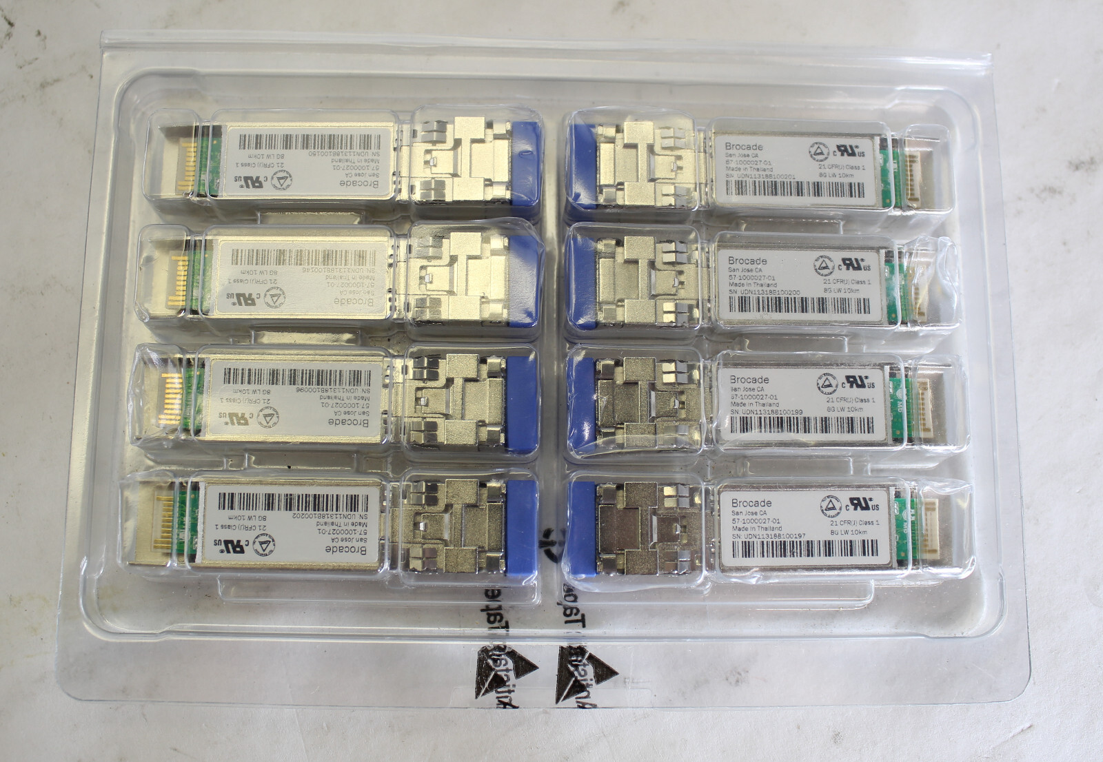 Lot of 8*Brocade 57-1000027-01 8Gb LW 10Km Optical Tranciever