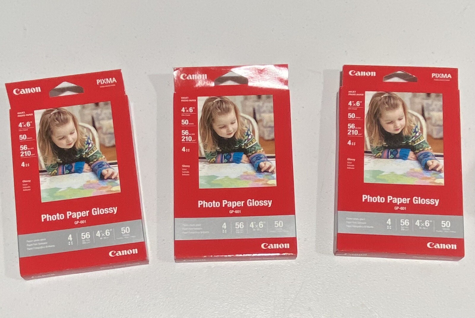 NEW 3 Boxes Canon GP-601 4x6 Inkjet Photo Paper Glossy (50 sheets X 3)
