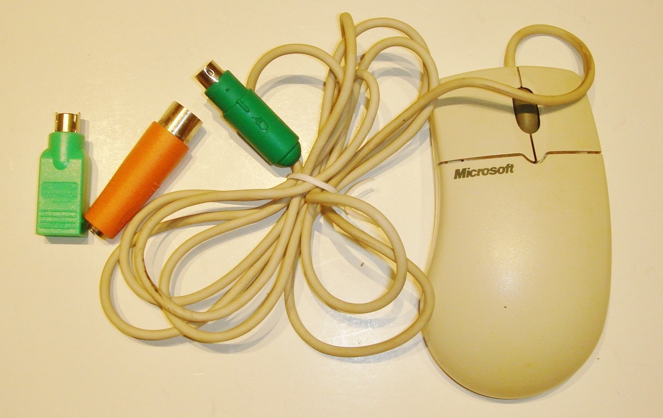 VTG Microsoft  one of first Wheel intelliMouse 1.1A  Mechanical Ball Wired Rare