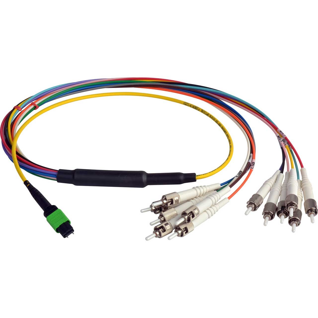 Camplex CMX-MTPSMST MTP Elite APC Male to 12 ST UPC Singlemode breakout cbl, 3'