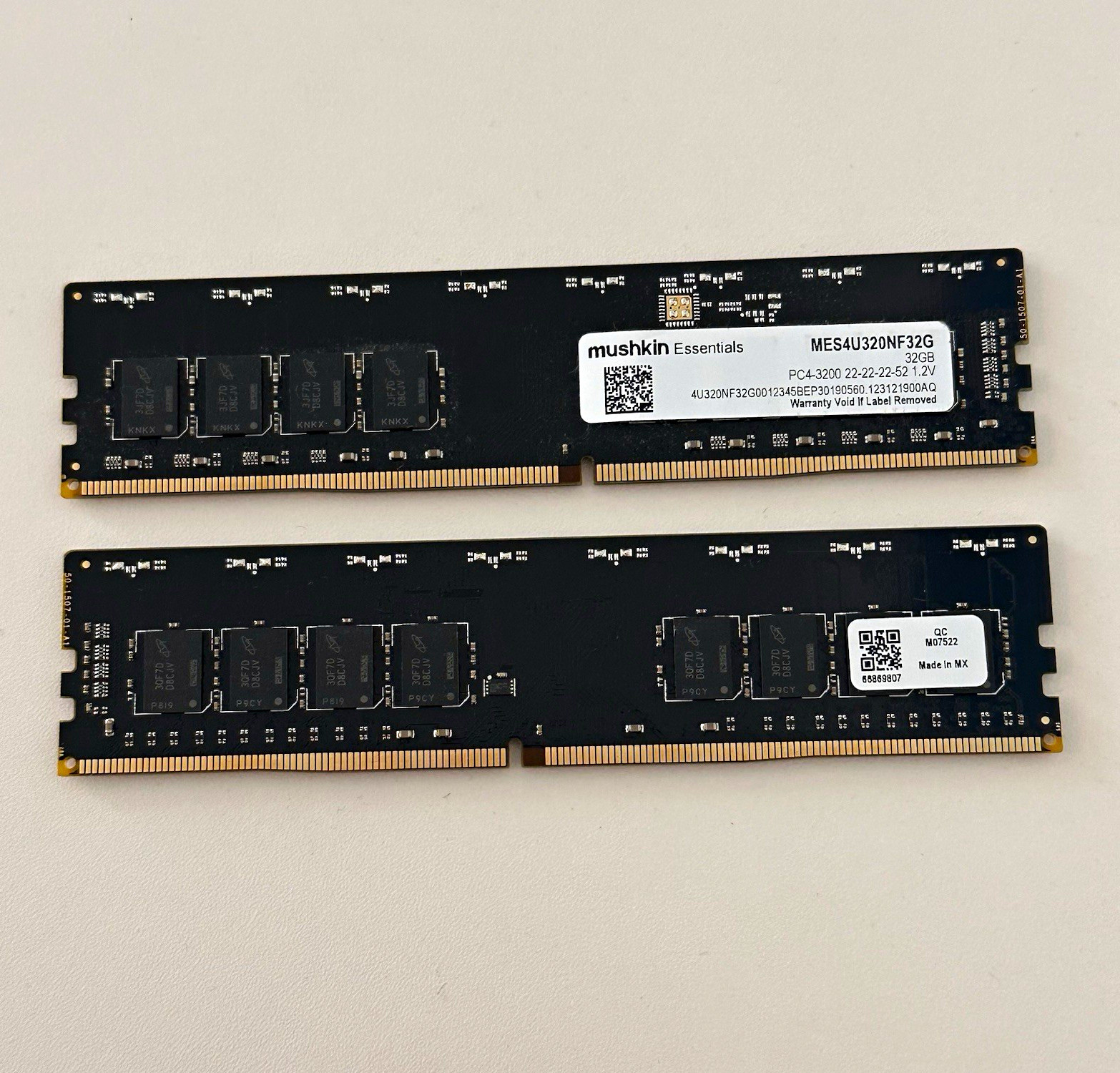 Mushkin Essentials 32GB (2x32GB) DDR4-3200 PC4-3200 288-Pin DIMM RAM