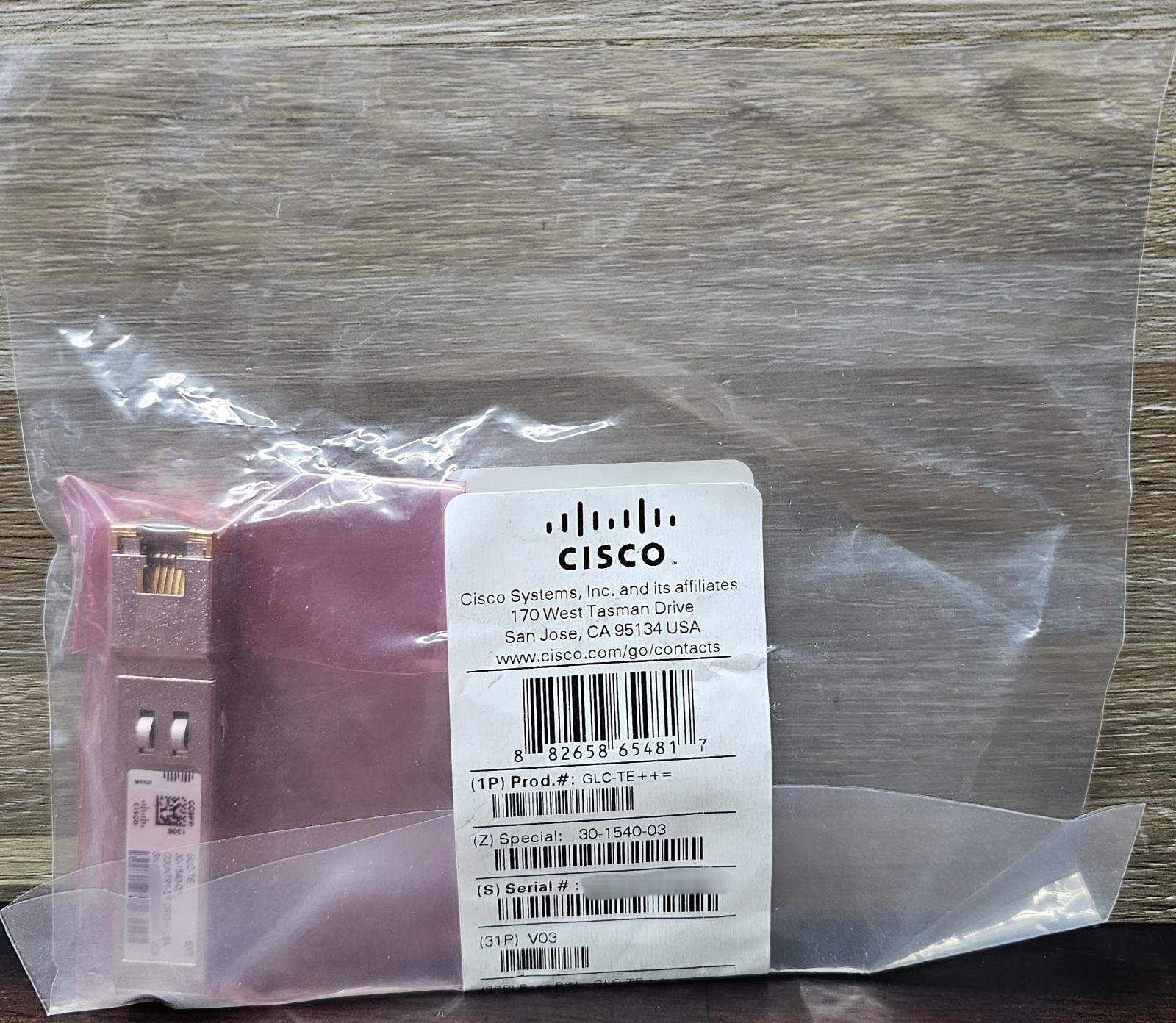 NEW SEALED CISCO GLC-TE++= 30-1540-03 SFP V03 Transceiver Module 