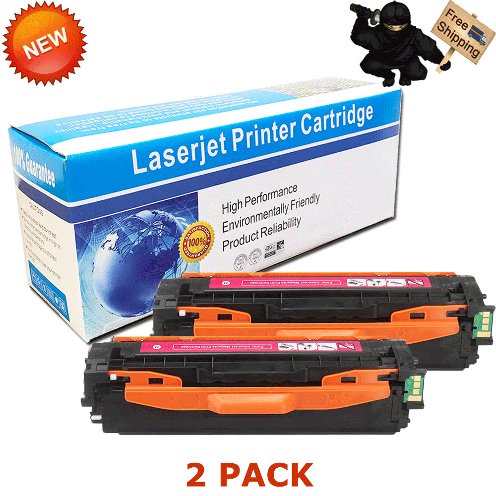 2PK CLT-M504S Magenta Toner Cartridge for Samsung SL-C1860FW SL-C1810W CLP-415NW
