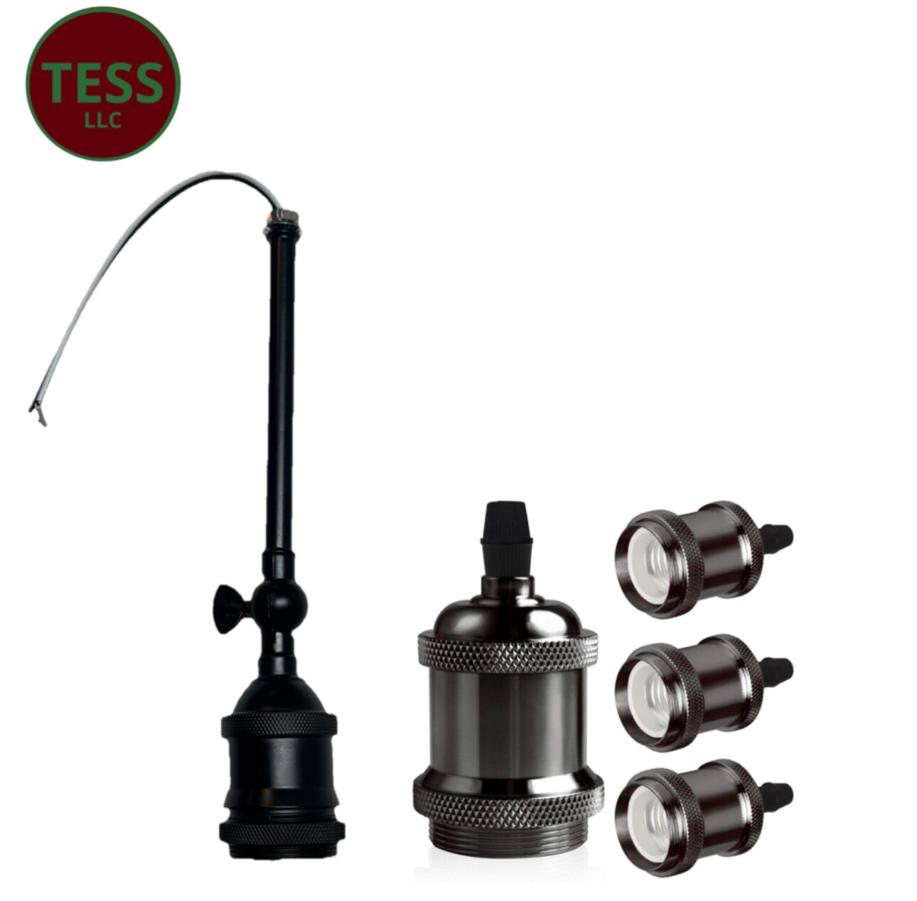 4 Pieces E26 Vintage LampSocket, Pendant Light Socket Replacement, Antique Retro