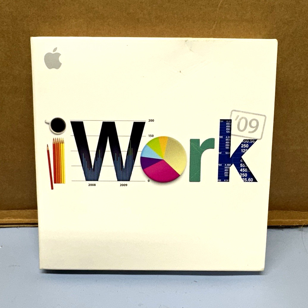 Apple iWork '09 Office Software Suite DVD w/ Disc & Manuals for Mac OS X