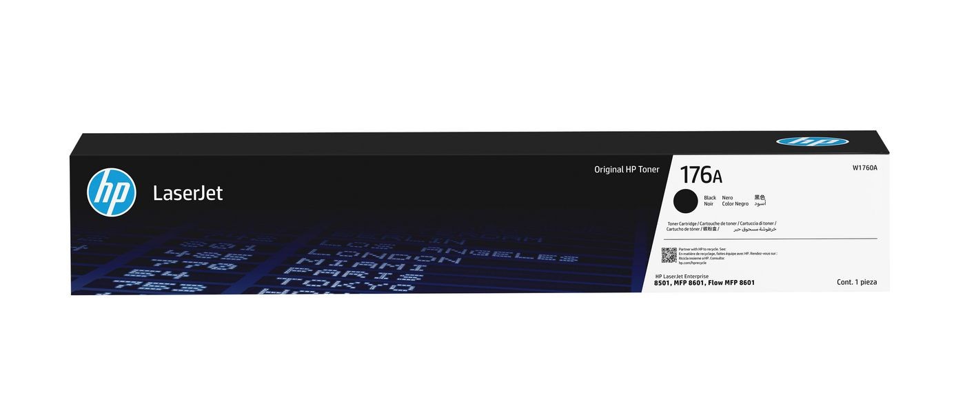 HP W129268611 W1760A LaserJet 176A Black Genuine Toner Cartridge ~E~