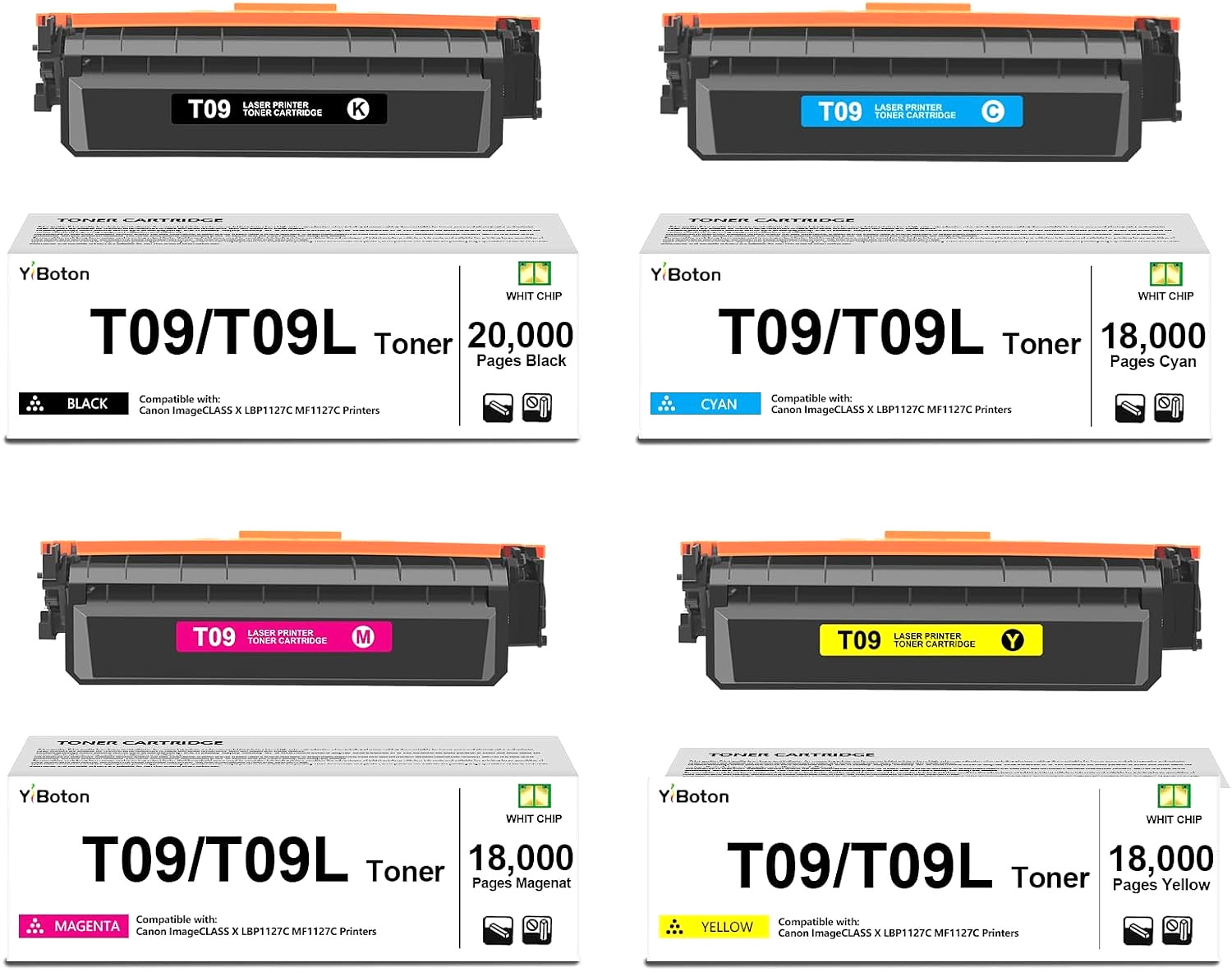 T09/T09L Toner Cartridge for Canon ImageCLASS X LBP1127/LBP1127C/MF1127C/MF1127