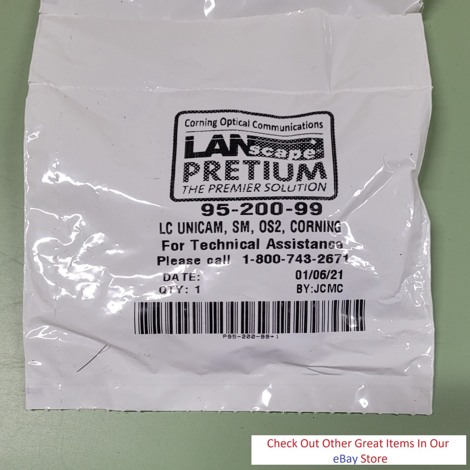 NEW Corning 95-200-99 Lanscape Pretium LC Unicam Singlemode/SM OS2