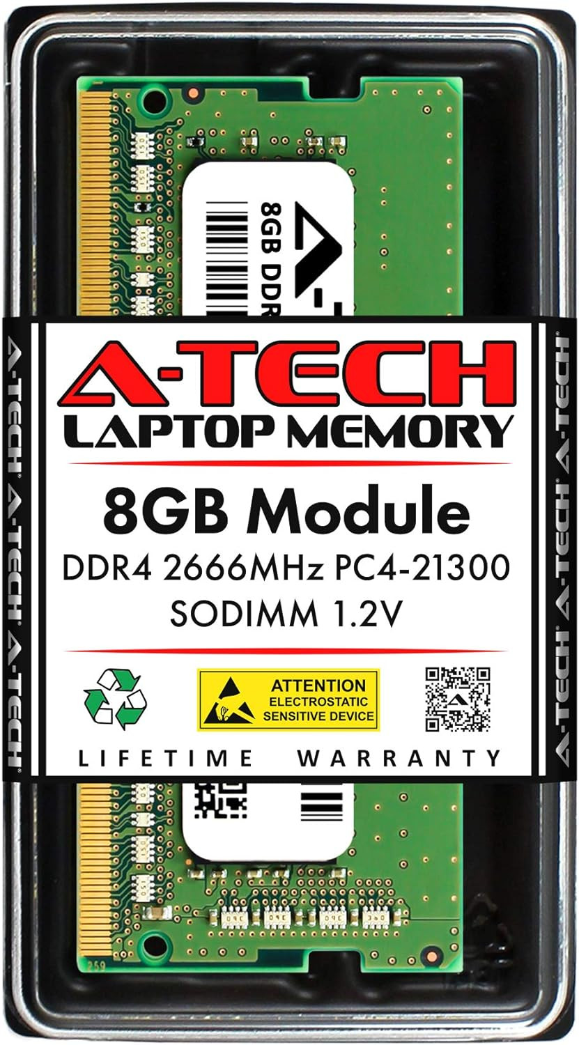8GB DDR4 2666Mhz PC4-21300 (PC4-2666V) CL19 SODIMM 1.2V 260-Pin Non-Ecc SO-DIMM