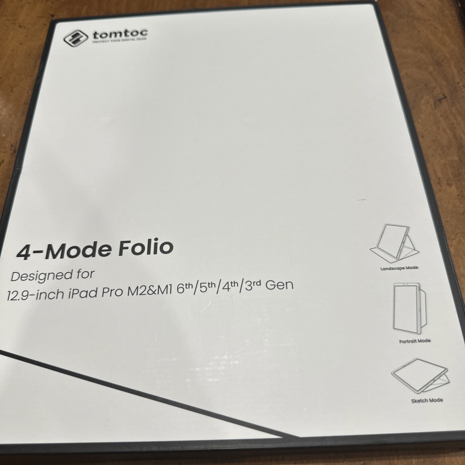 Tomtoc Smart 4-mode Folio Case for 12.9-inch iPad Pro 12.9-inch, M2&M1 White New