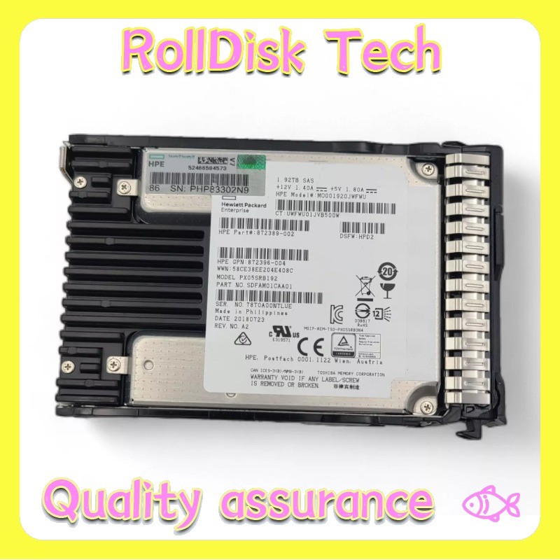 NEW HPE 1.92TB SAS 12G 2.5" G8 G9 GEN10 Server SSD Replace P19905-B21 P20834-001